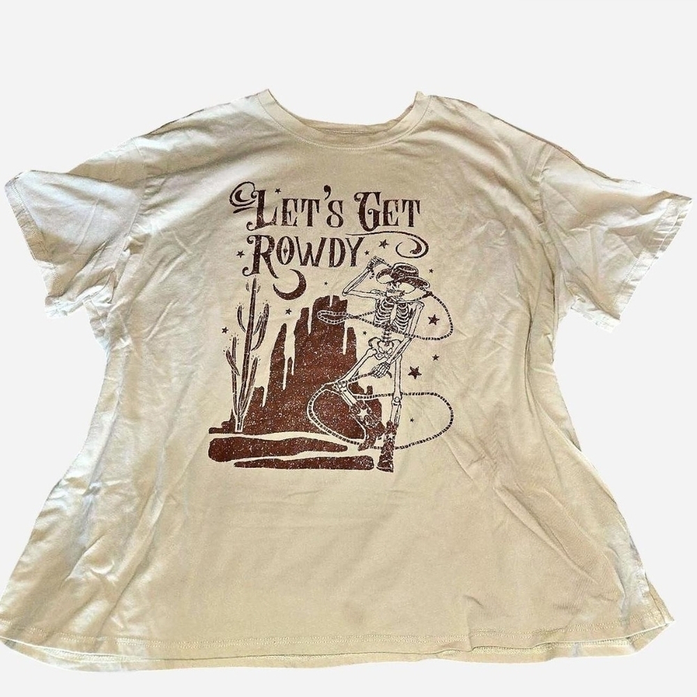 Maurices Cream Tee with Graphic Print